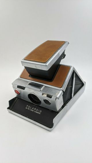 Vintage Polaroid Sx - 70 With Flash,  Case And Docs.  And.  B&w Film Inc