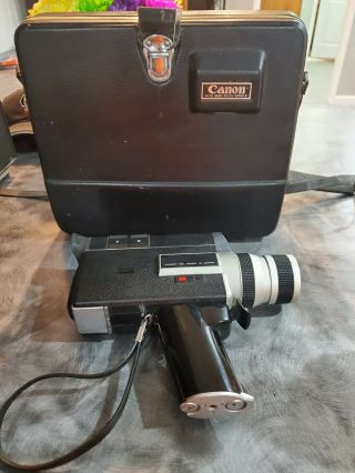 Canon Auto Zoom 518 Sv 8 8mm Movie Camera W/ Hard Case And Filter Key
