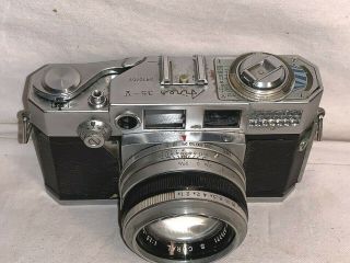 Vintage AIRES 35 - V 35mm SLR film RANGEFINDER CAMERA Coral 1:1.  5 f/4.  5cm Lens 2