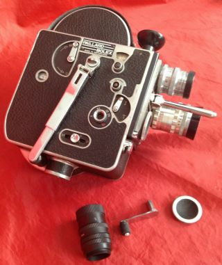1957 H16 Bolex 16mm Film Movie Camera W Lytar And B&l Lenses,  Accessories (nr)