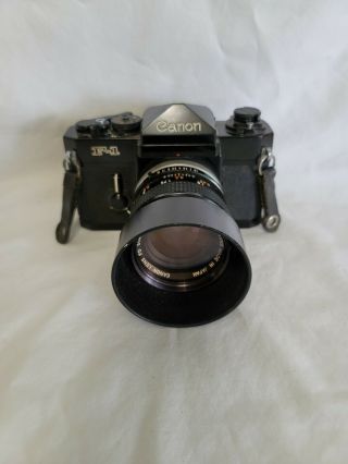 Vintage Canon F - 1 Camera Body With Canon Lens Fd 50mm