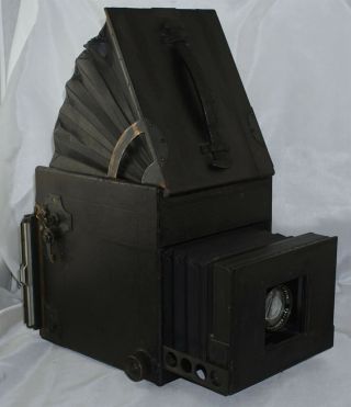 5x7 Auto Graflex Very Early Example With Accordion Hood