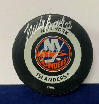 Mike Bossy Autographed Signed Official Nhl Licensed Game Puck With Psa