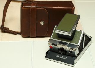 Polaroid Sx - 70 Instant Camera With Case - Olive Green -