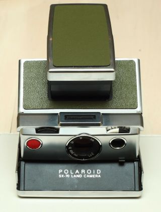Polaroid SX - 70 Instant Camera with Case - Olive Green - 2