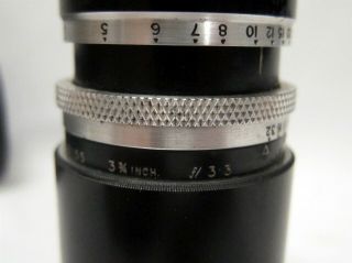 Taylor - Hobson Cooke Telekinic Anastigmat 3 3/4 inch f/3.  3 C Mount Camera Lens 3