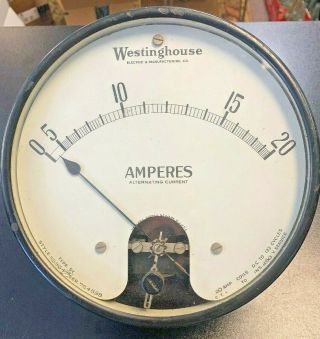 Vintage Westinghouse Amperes Alternating Current 0 To 20 Style 363647 - B