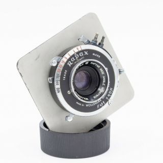Wollensak 90mm F/6.  8 Raptar Wide Angle Prime Lens F/ 4x5 Large Format Cameras