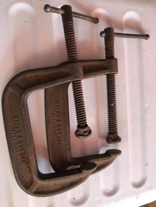 Pair Vintage Brink & Cotton C - Clamp 144 Made In Usa 4 "