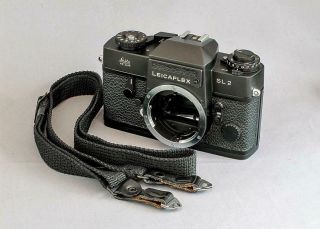 Leitz Leica Leicaflex Sl2 Slr Film Camera Body W/ Neck Strap