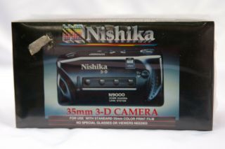 Nishika N9000 3d 35mm 3 - D Quadra Lens Film Camera W/ Case & Info Card