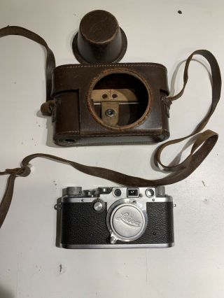 Leica Drp Ernst Leitz Wetzlar 410715 Elmar F = 5 Cm 1:35 Rangefinder W/lens Cap