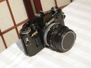 Canon Ae - 1 Slr 35mm Film Camera W Canon Fd 50mm 1.  8 Lens & Canon Haze - 1 Filter