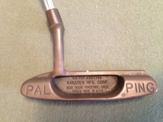 Vintage Ping Pal Putter Magnesium Bronze 85020 1968 - 1973 All Fab 35 "