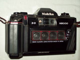 Nishika 35mm N8000 3d Camera With Leather Case And Paperwork