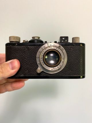 Leica Leitz Standard Black Paint Hektor 50mm F2.  5 Lens German Rangefinder Camera