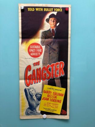 The Gangster Original/vintage Daybill Movie Poster (1947) - 13.  25 " X 29.  5 " Ex,