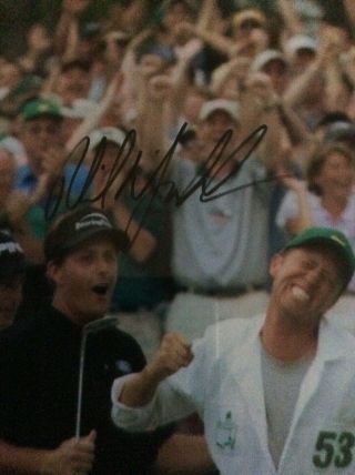 Masters Champion Phil Mickelson Autographed Winning Picture