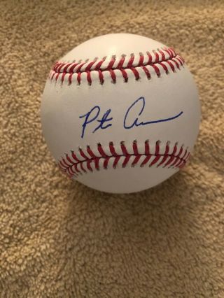 Pete Alonso Signed Autographed Oml Baseball Mets 2019 Nl Roy Winner