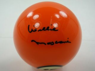 WILLIE MOSCONI SIGNED JSA CERTIFIED AUTHENTIC AUTOGRAPHED 5 BILLIARD POOL BALL 2