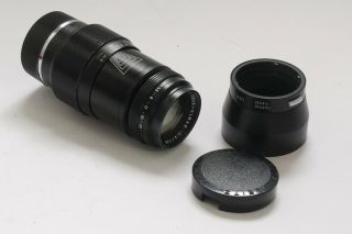Leitz Wetzlar 135mm F4 Tele - Elmar - M Black,  Makers Clip - On Hood (12575) & Caps