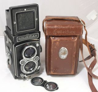Rollei Rolleiflex Drp Drgm Tlr Camera,  With Schneider Kreuznach Xenar Lens