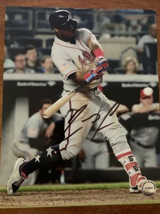 Ronald Acuna Atlanta Braves Hand Signed Autographed 8x10 Baseball Photo W/coa
