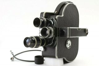 【exc,  】 Paillard Bolex H16 Reflex 16mm Movie Kern 25,  16,  75mm 3 Lens From Japan