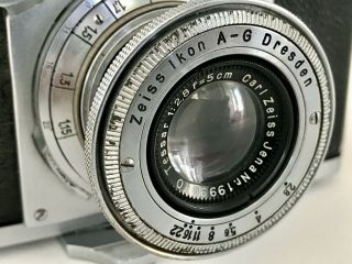 Zeiss Ikon Contax II 35 mm Rangefinder A - G Dresden Tessar 1:2.  8 f = 5 cm 3