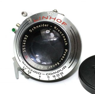 Linhof Technika Schneider Press Xenar 127mm F4.  7 Lens Synchro - Compur Shutter