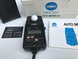 Minolta Auto Meter Iiif For Flash & Ambient Light,  Box,  Instructions,