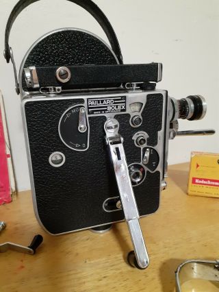 Vintage Paillard Bolex H8 Movie Camera and Accessories. 2
