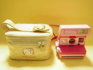 Sanrio Hello Kitty Instant Polaroid Camera 600 With Bag From Japan F/s