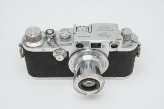 1950 Leica Iiic Rangefinder Film Camera Leitz Elmar 5cm F3.  5