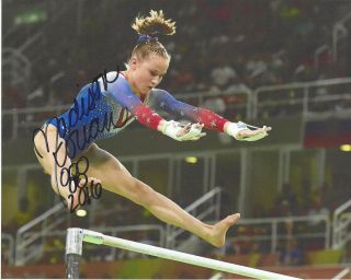 Madison Kocian Signed 8.  5 X 11 Photo Usa Gymnastics Olympics