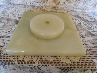 Vintage 9 " Square & 5 " Round Marble Lamp / Statues Bases