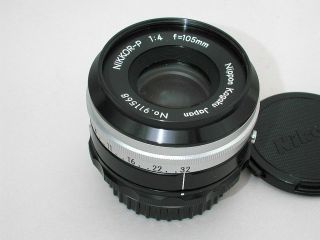 Nikon Nippon Kogaku Nikkor P 105mm F4 Bellows Lens.