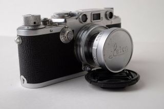 Leica Iiif Black Dial 35mm Rf Camera With 50mm F2 Summicron Lens