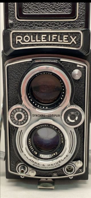 Rolleiflex Dbp Dbgm Camera With Heidosmat 1:2.  8/75mm And Zeiss Tessar 1:3.  5/75mm