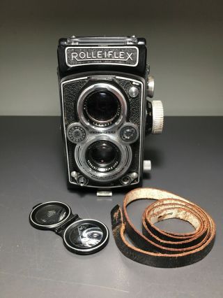 Rollei Rolleiflex (1954) F/3.  5 75mm Mx - Ev Tessar Med.  Format Tlr Classic Camera