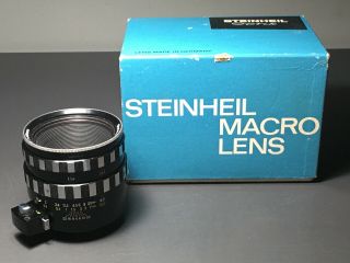 Vintage Steinheil Macro 55mm F1.  9 Auto - Macro - Quinon Lens In Orig.  Box - Beauty