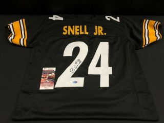 Benny Snell Jr.  Pittsburgh Steelers Signed Custom Black Jersey Jsa Witcoa,  Holo