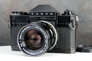 :canon Canonflex Rp Black 35mm Film Slr Camera W/ - Canomatic 35mm F2.  5 Lens