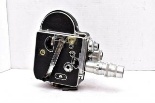 Vintage Paillard Bolex H16 Reflex Movie Camera W/ 3 Lenses.