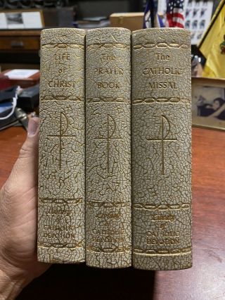 Vintage Religious Books Library Of Catholic Devotion Church Hardcover Set