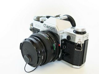 Canon Ae - 1 35mm Film Camera W/ 50mm 1:1.  8 Lens,  Mirror Bumper - No Squeal