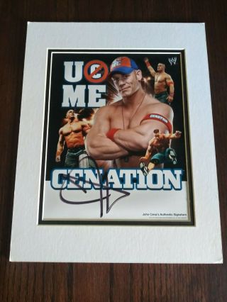 Wwe John Cena Authentic Signature Autograph 8 " X10 " W/ White Frame Border