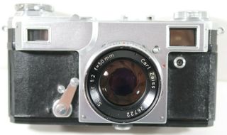 Vintage Occupied Germany (ussr) 35mm Camera W/carl Zeiss Sonar Lens Vg