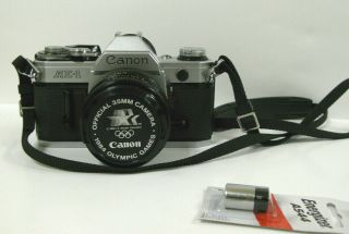 Canon Ae - 1 35mm Film Camera & Canon Fd 50 Mm F 1.  8 Lens.