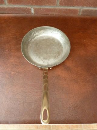 Vintage French 18cm Copper Frying Pan with Tin Lining Weight 0.  65kgs 2